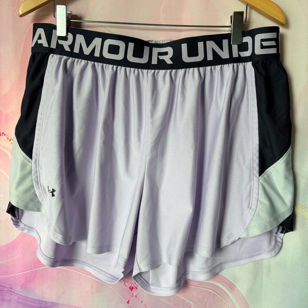 Under Armour 1X Pastel Purple Athletic Shorts Sporty Preppy Running Luxury